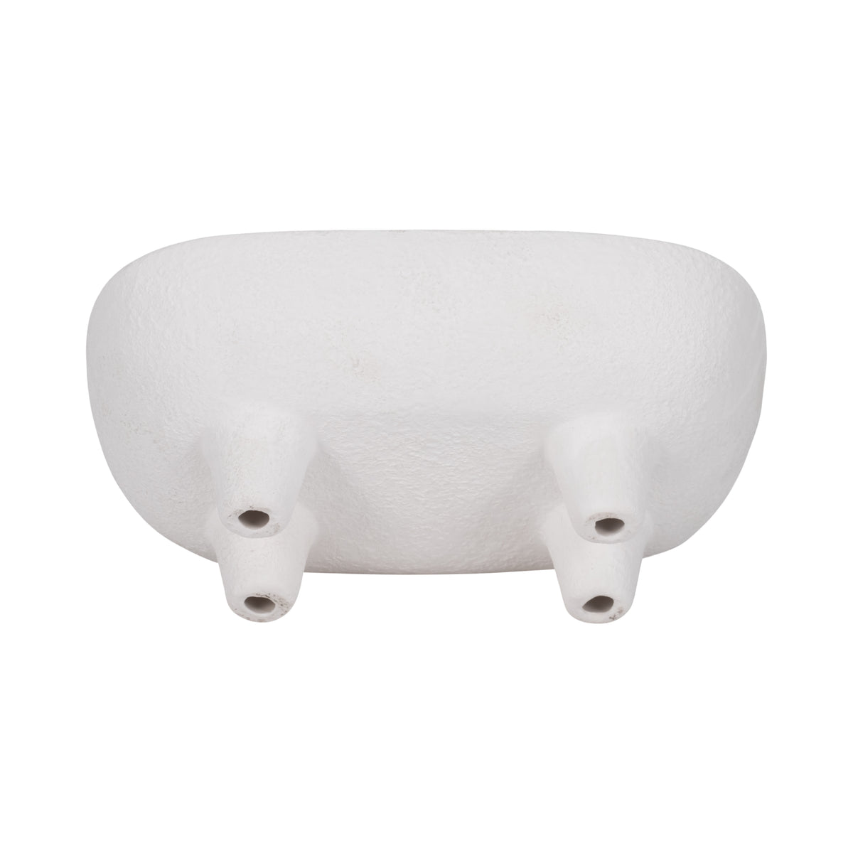 Murray White Footed Rounded Rectangle Bowl