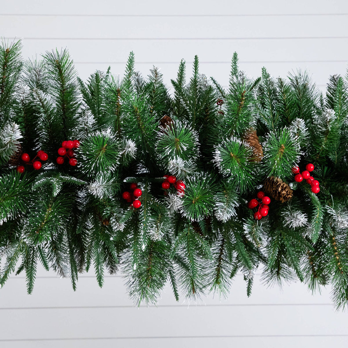 8' Artificial Holiday Green Christmas Pine Archway with Pinecones and Berries
