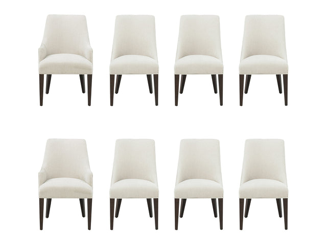 8-Piece Beever Dining Chair and Arm Chair in Cream - Ornate Home