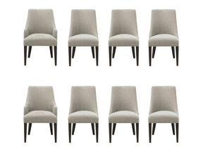 8-Piece Beever Dining Chair and Arm Chair in Taupe - Ornate Home