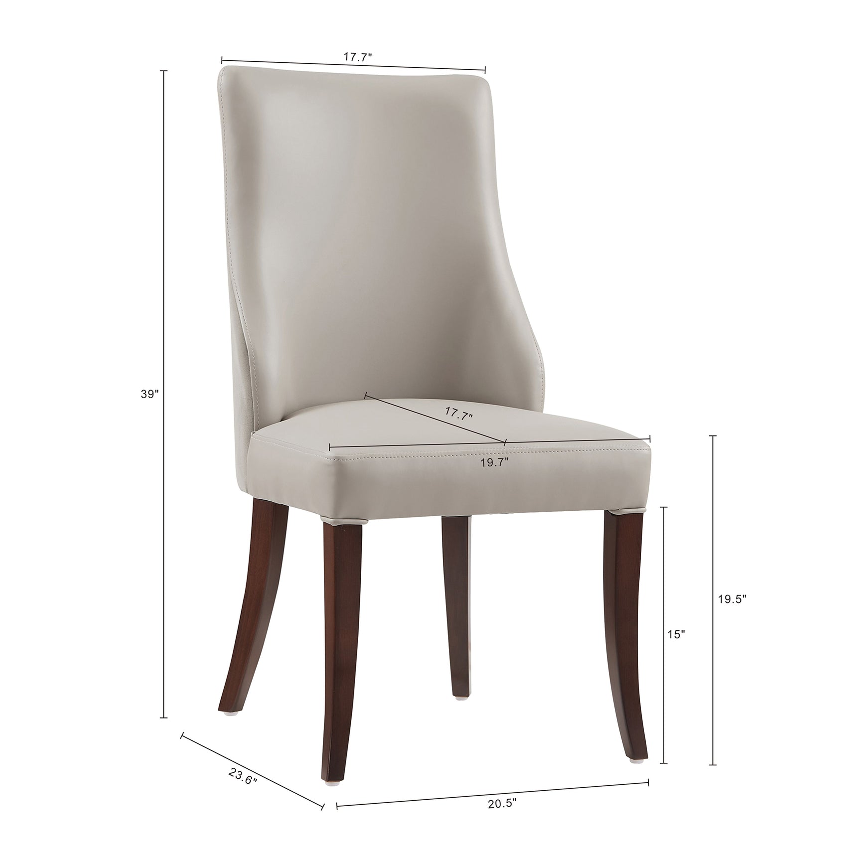 8-Piece Connie Dining Chair and Arm Chair in Light Grey - Ornate Home