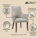 8-Piece Connie Dining Chair and Arm Chair in Light Grey - Ornate Home