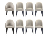 8-Piece Hillman Dining Chair and Arm Chair in Light Grey - Ornate Home