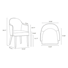 8-Piece Hillman Dining Chair and Arm Chair in Light Grey - Ornate Home