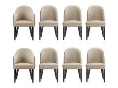 8-Piece Hillman Dining Chair and Arm Chair in Sand - Ornate Home