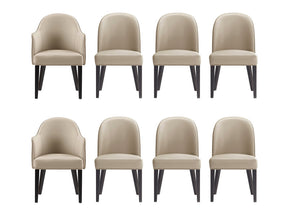 8-Piece Hillman Dining Chair and Arm Chair in Sand - Ornate Home