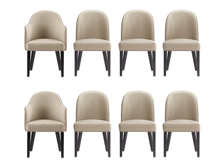 8-Piece Hillman Dining Chair and Arm Chair in Sand - Ornate Home