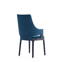 8-Piece Kara Dining Side and Arm Chairs in Blue - Ornate Home