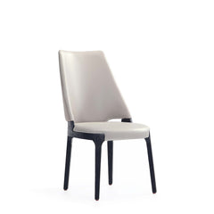 8-Piece Kara Dining Side and Arm Chairs in Light Grey - Ornate Home