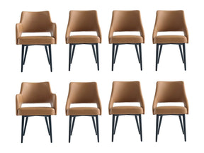 8-Piece Tremont Dining Chair in Saddle - Ornate Home