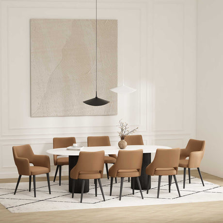 8-Piece Tremont Dining Chair in Saddle - Ornate Home