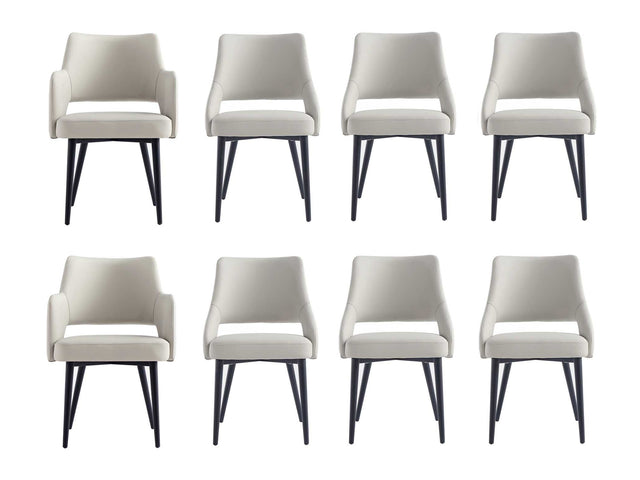 8-Piece Tremont Dining Chair in Stone - Ornate Home