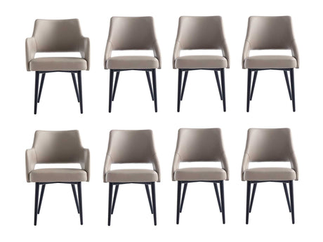 8-Piece Tremont Dining Chair in Taupe - Ornate Home