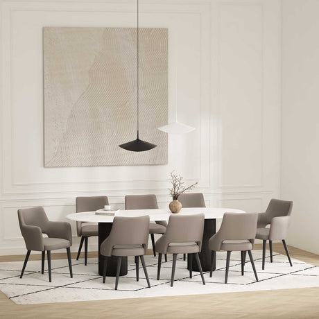 8-Piece Tremont Dining Chair in Taupe - Ornate Home