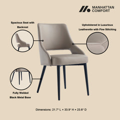 8-Piece Tremont Dining Chair in Taupe - Ornate Home