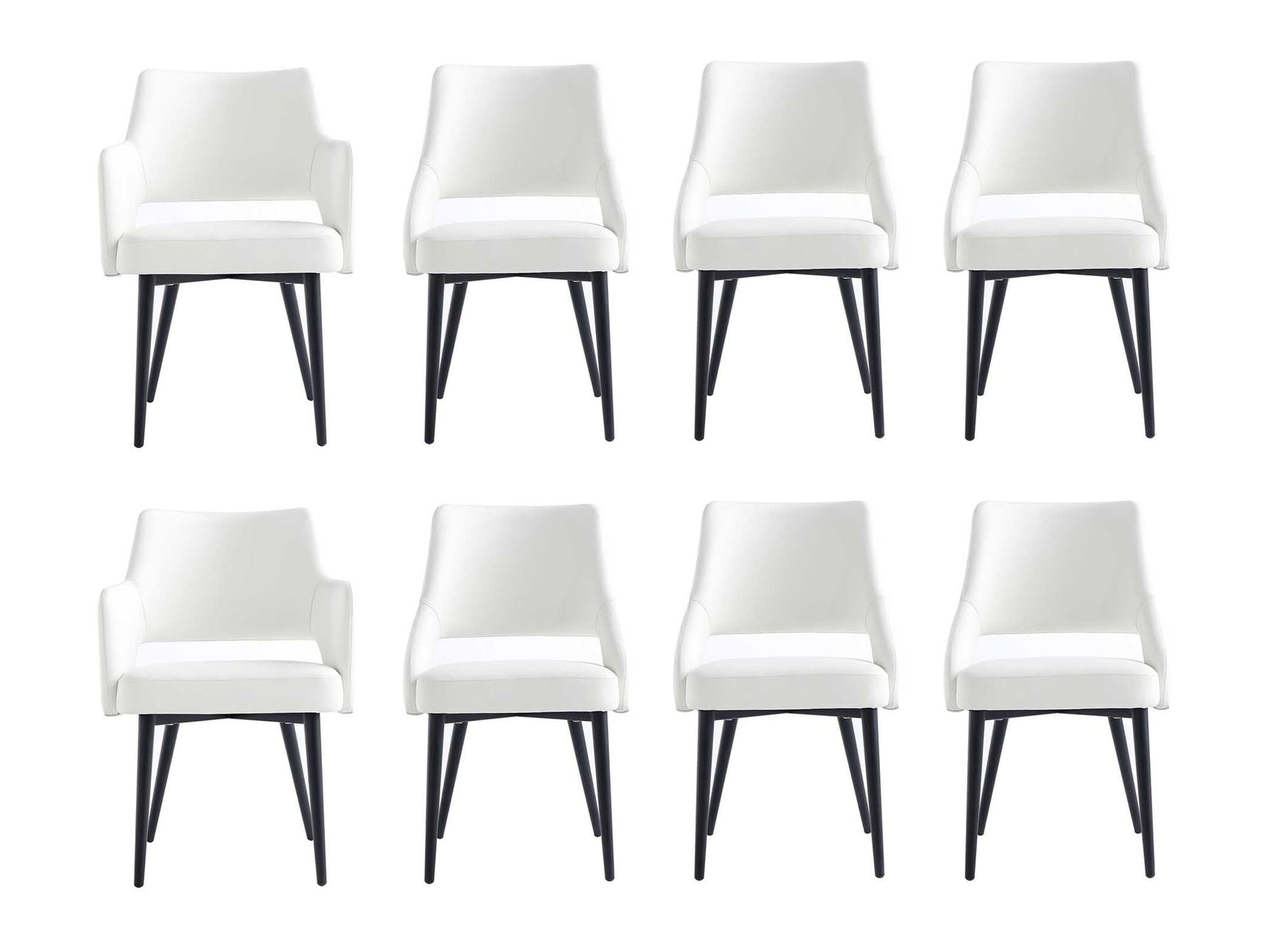 8-Piece Tremont Dining Chair in White - Ornate Home