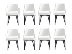8-Piece Tremont Dining Chair in White - Ornate Home