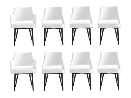 8-Piece Tremont Dining Chair in White - Ornate Home