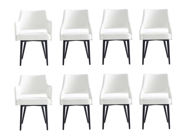 8-Piece Tremont Dining Chair in White - Ornate Home