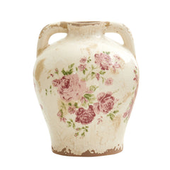 8” Tuscan Ceramic Floral Print Vase - Ornate Home