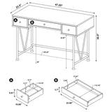 Analiese Rustic Nutmeg 3-drawer Writing Desk - Ornate Home