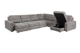 Haven Gunmetal 7-Piece Sleeper Sectional with Sliding Seats and Storage