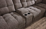 Haven Gunmetal 7-Piece Sleeper Sectional with Sliding Seats and Storage