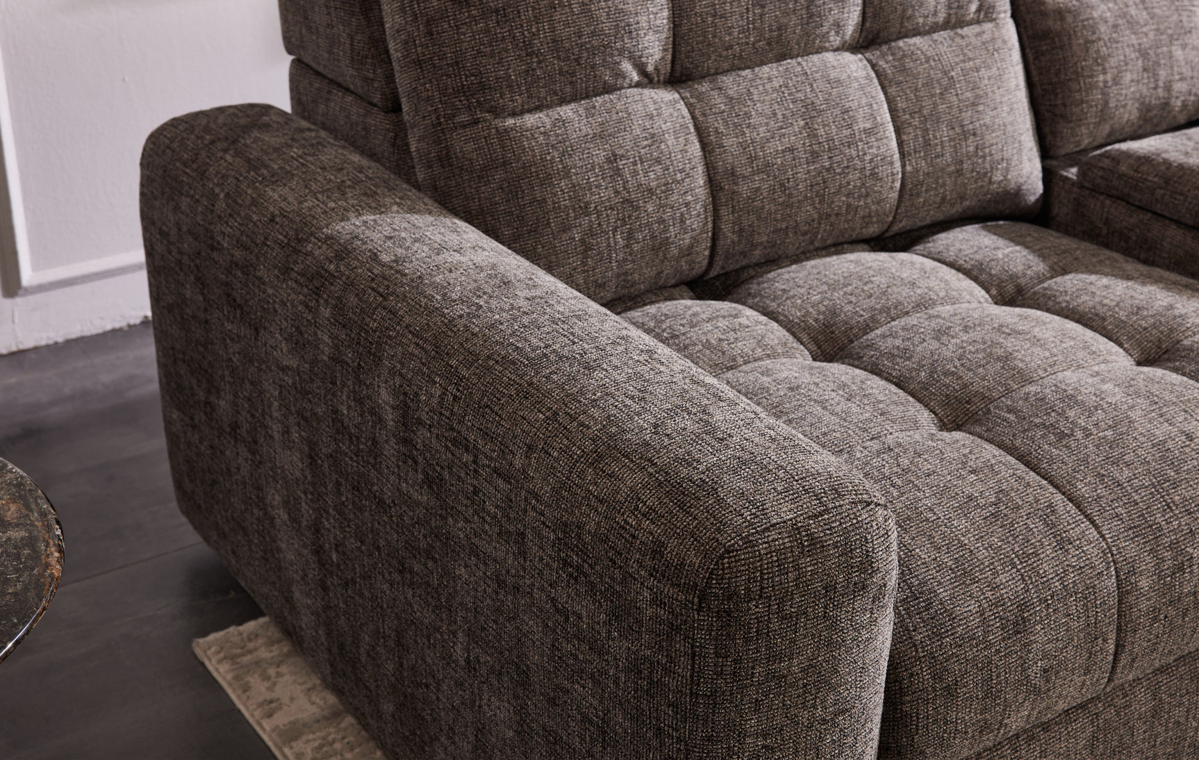 Haven Gunmetal 7-Piece Sleeper Sectional with Sliding Seats and Storage