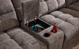 Haven Gunmetal 7-Piece Sleeper Sectional with Sliding Seats and Storage