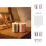 Sun City Multicolor Coconut Goji Orange Stripe Candles (Set of 2)