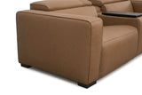 Rally Pro Caramel 6-Piece Power Reclining Sectional with Console and Immersive Sound System