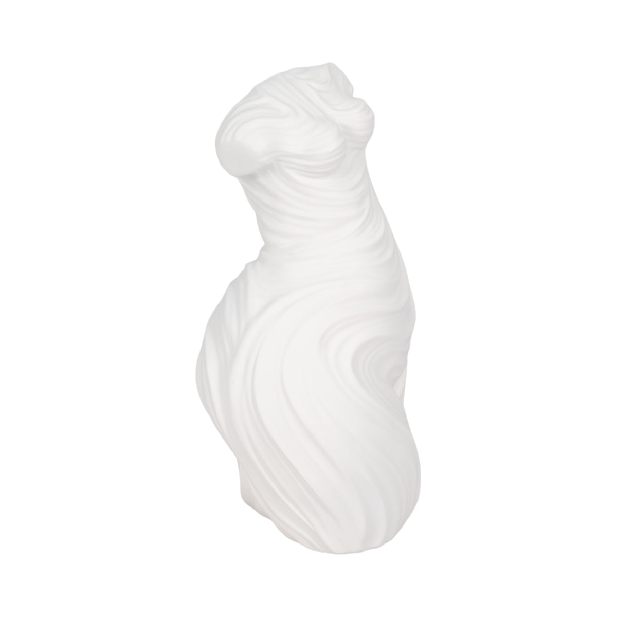 Riverkern White Small Curvy Ribbed Sculpture