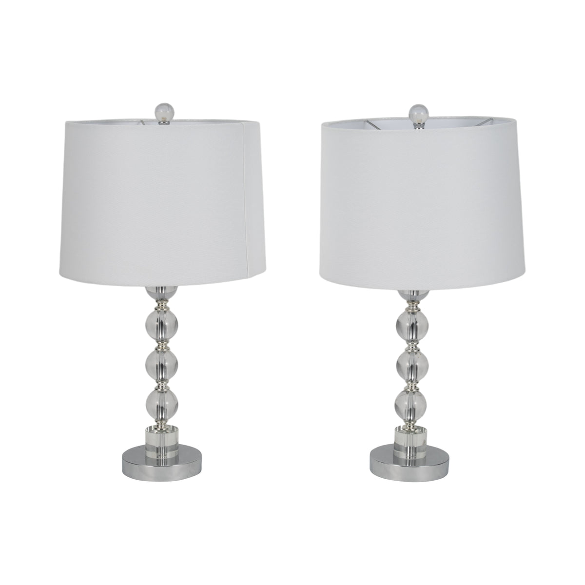 Wildflower Silver Crystal Table Lamps (Set of 2)
