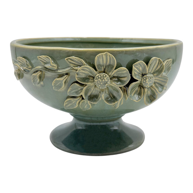 Bruceville Green Floral Bowl