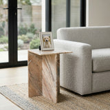 Lenwood Brown Torrento Marble Accent Table