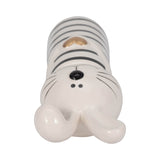 Glendora White/Black/Gold Small Lines Bunny with Heart