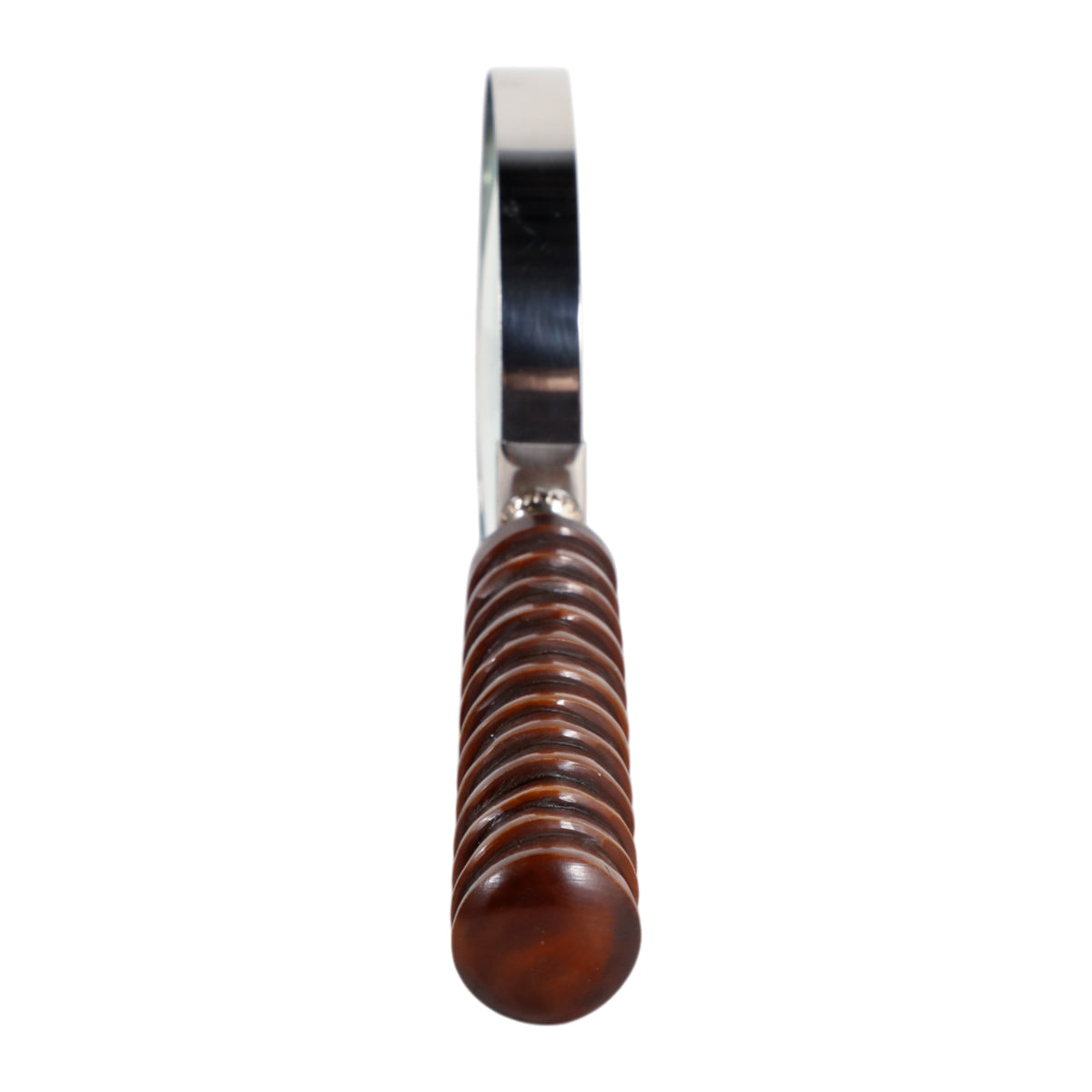 Narod Brown/Silver Ridged Handle Magnifying Glass