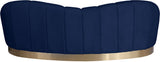 Sunshore Navy 91.5" Velvet Upholstered Sofa