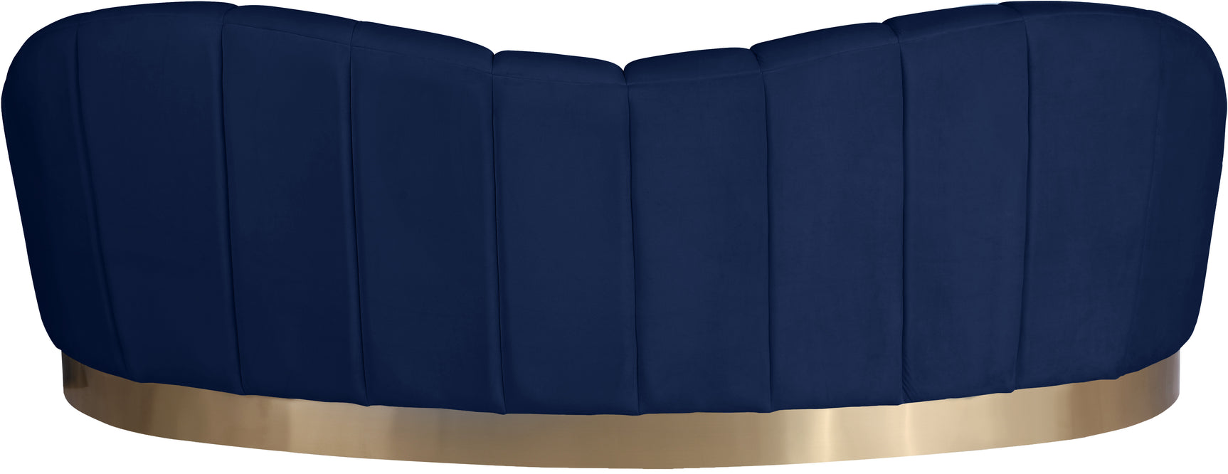 Sunshore Navy 91.5" Velvet Upholstered Sofa