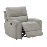 Plume Silver Glider Reclining Chair