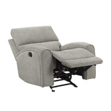 Plume Silver Glider Reclining Chair