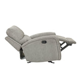 Plume Silver Glider Reclining Chair