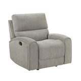 Plume Silver Glider Reclining Chair