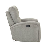Plume Silver Glider Reclining Chair
