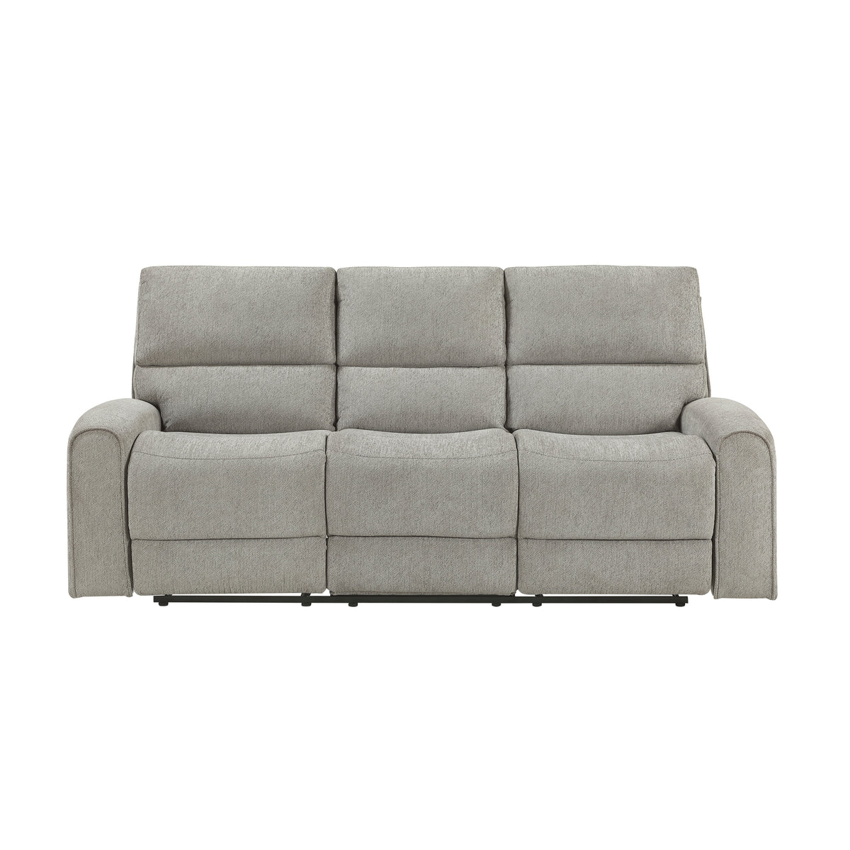 Plume Silver Double Reclining Sofa