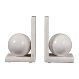 Meinert White Marble Bookends (Set of 2)