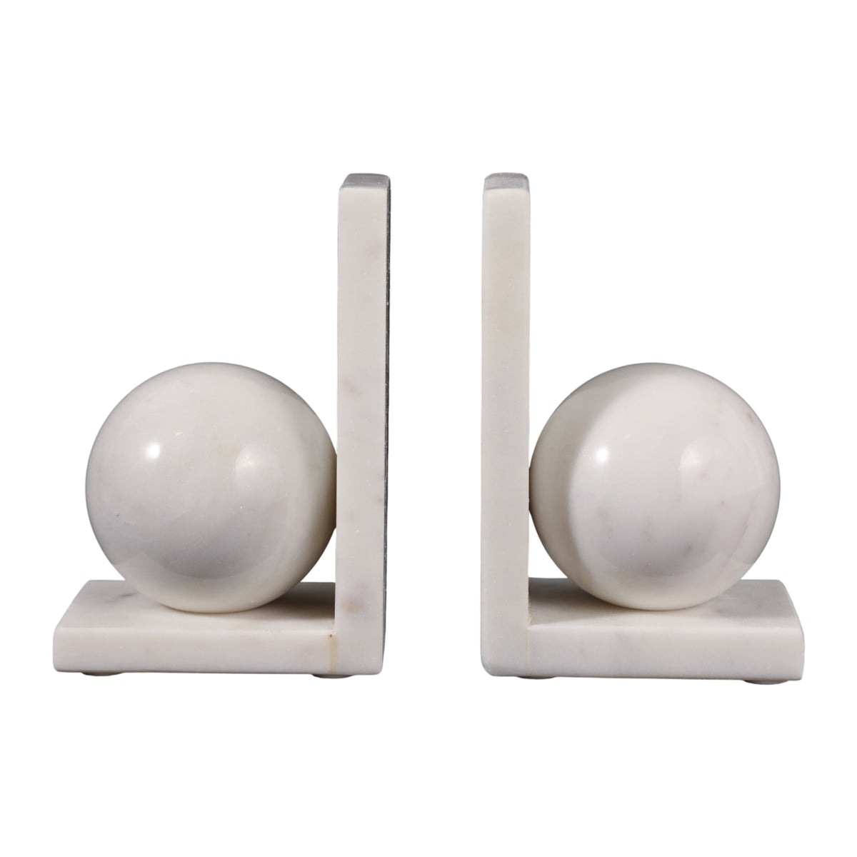 Meinert White Marble Bookends (Set of 2)