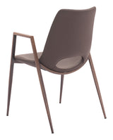Desi Brown & Walnut Dining Chair (Set of 2)
