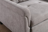Hannah Gray 35"W Woven Fabric Convertible Sleeper Chair