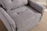 Hannah Gray 35"W Woven Fabric Convertible Sleeper Chair